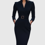 Delphine - Elegantes Midi-Kleid