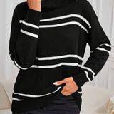 Pauline – Pullover mit hohem Kragen in Streifen