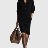 Sandrine - Midi Kleid aus reiner Wolle für den Winter