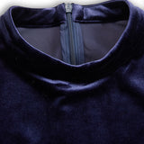 Océane - Dunkelblaue Midi Kleid