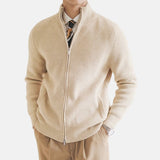 Mateo | Schmal geschnittener Cardigan mit Reißverschluss