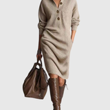 Sandrine - Midi Kleid aus reiner Wolle für den Winter