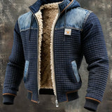 Juan - Marineblaue Steppjacke aus Denim