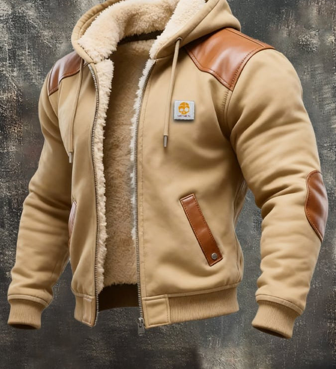 Simón - Warme Multifunktionsjacke aus Wildleder und Leder