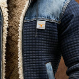 Juan - Marineblaue Steppjacke aus Denim