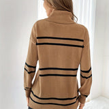 Pauline – Pullover mit hohem Kragen in Streifen