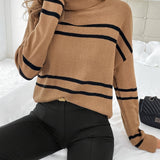 Pauline – Pullover mit hohem Kragen in Streifen