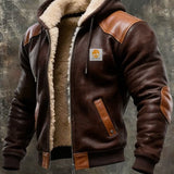 Simón - Warme Multifunktionsjacke aus Wildleder und Leder