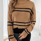 Pauline – Pullover mit hohem Kragen in Streifen