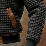 Velasco - Texturierte Jacke mit Leder