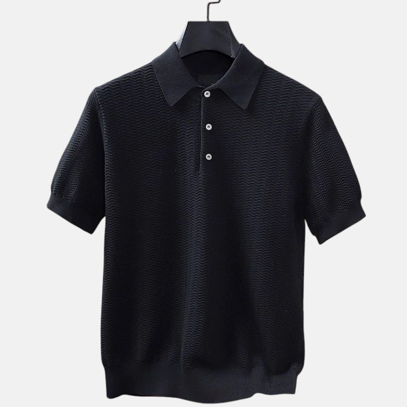 Alexander | Polo aus Strick mit kurzen Ärmeln