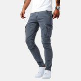 Alejandro | Elastische Denim Cargo-Hosen