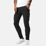 Alejandro | Elastische Denim Cargo-Hosen