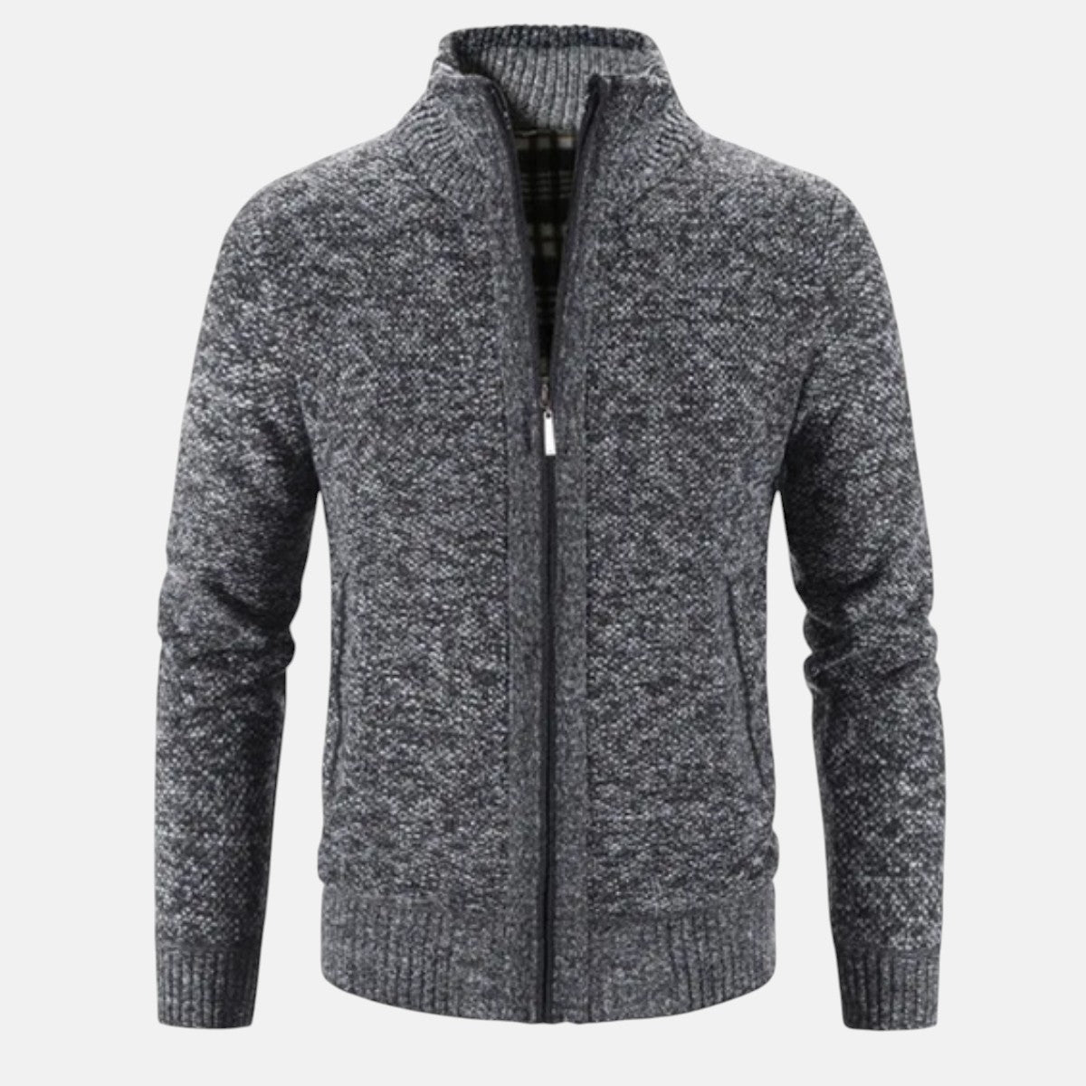 Ramiro | Strukturierten Cardigan mit Stehkragen