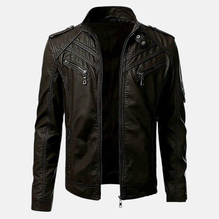 Artur | Lederjacke mit Taschen