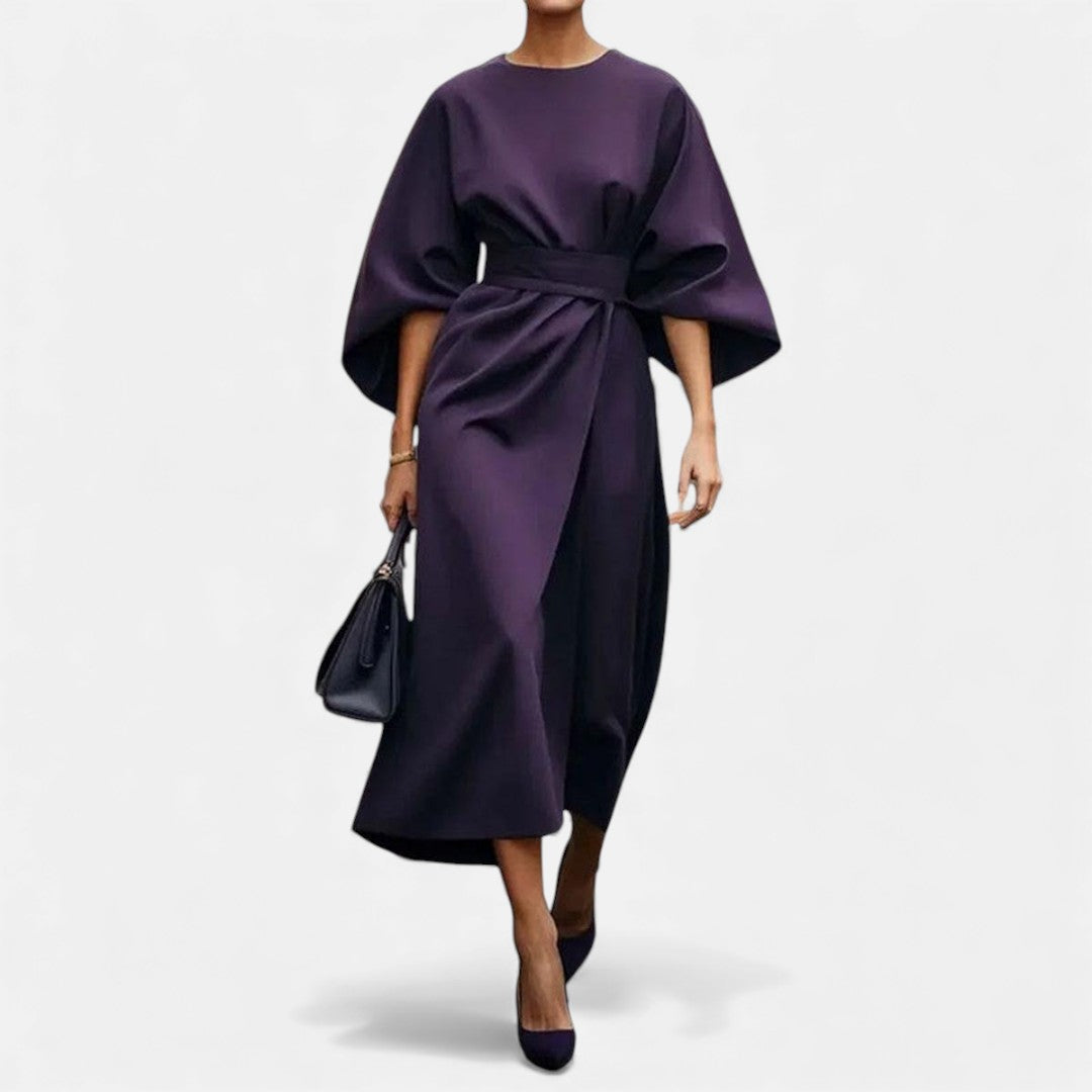 Petra - Maxikleid mit Ärmeln aus Satin