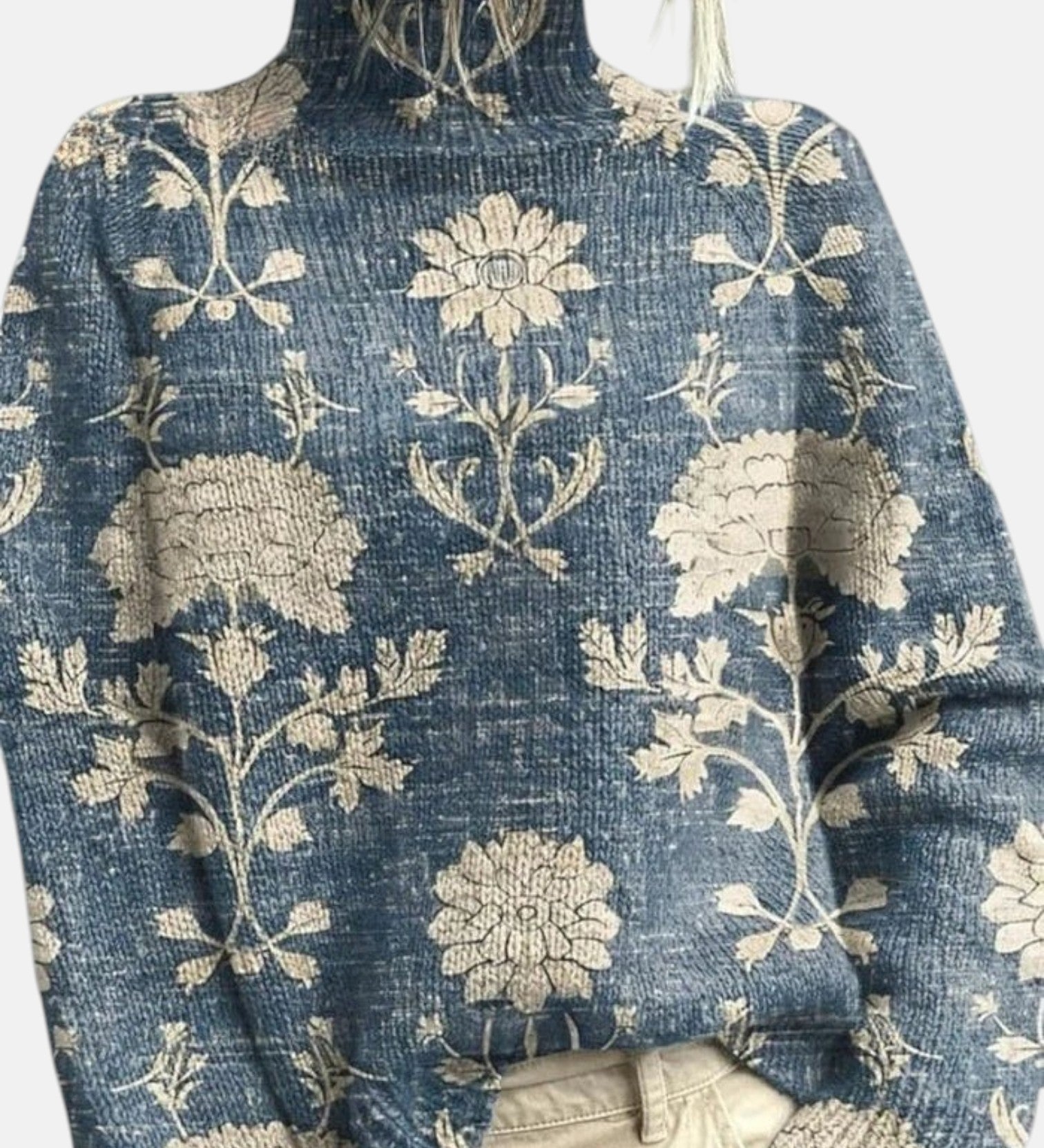 Sabine - Vintage-Pullover mit Blumenmuster