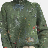 Sabine - Vintage-Pullover mit Blumenmuster