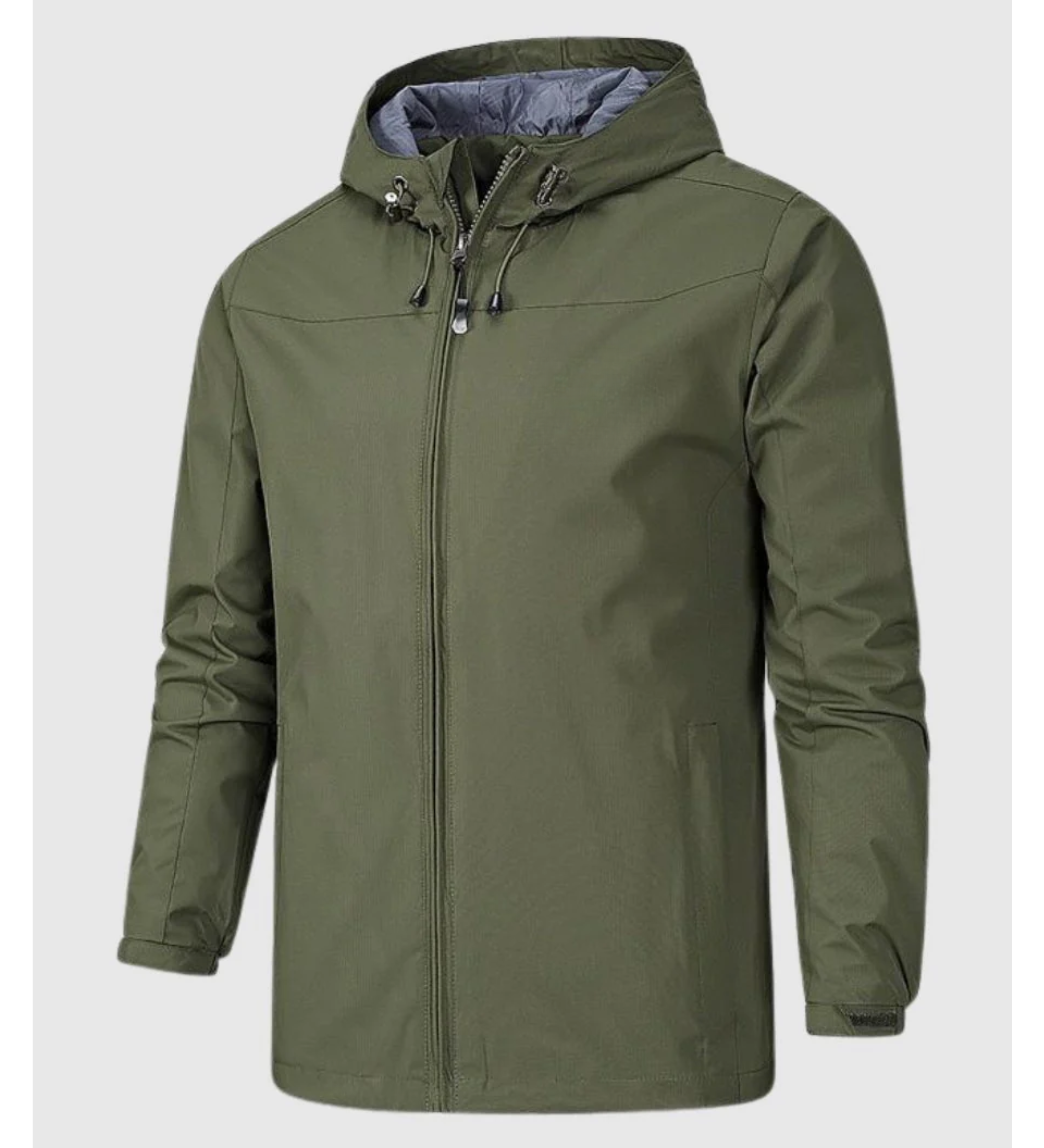 Miguel | Leichte wasserdichte Jacke mit Kapuze und Reißverschluss