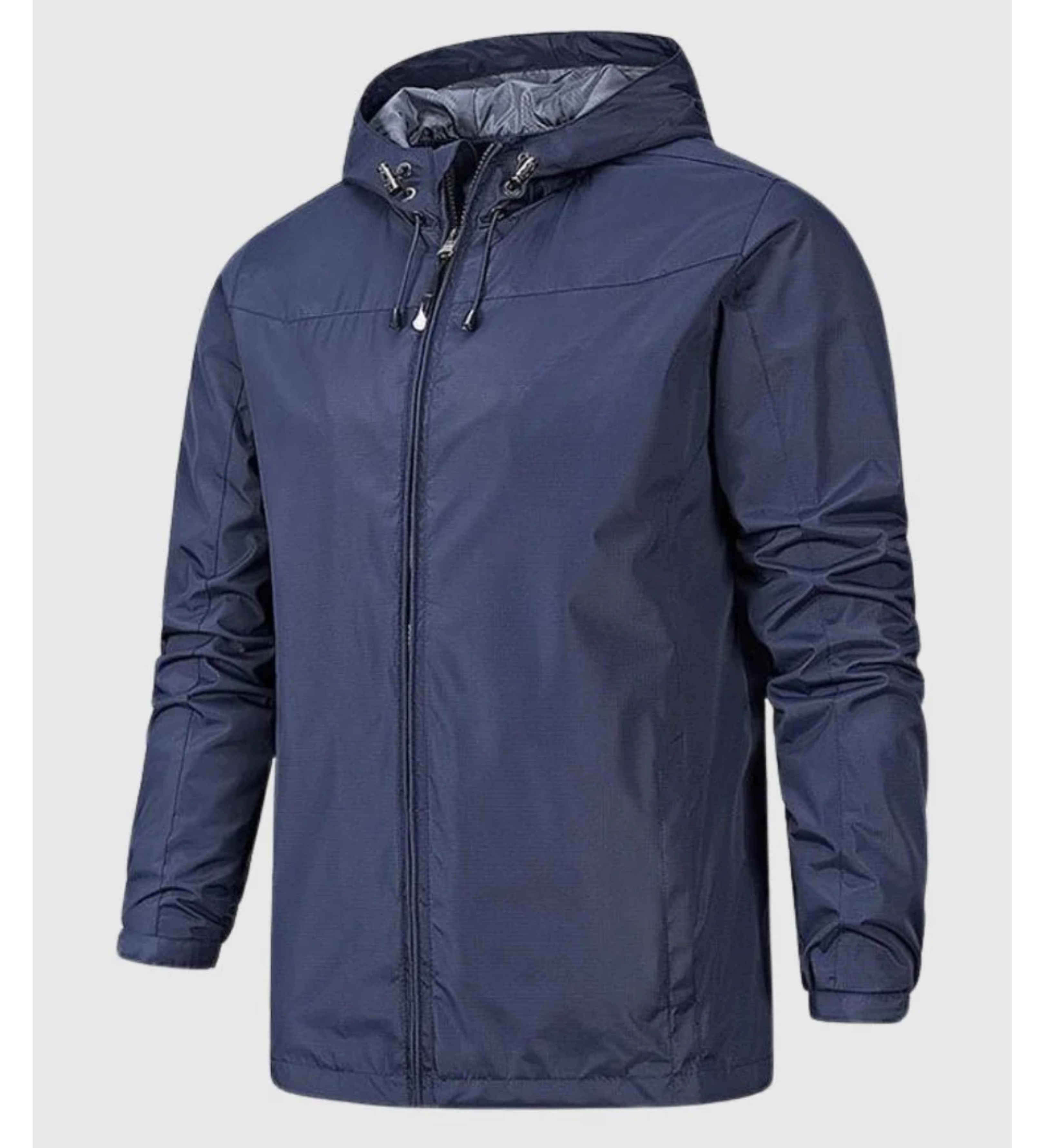 Miguel | Leichte wasserdichte Jacke mit Kapuze und Reißverschluss