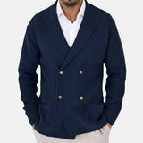 David | Strickjacke mit Doppelknopf und Blazer-Revers