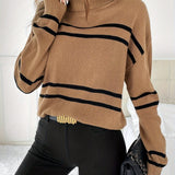 Pauline – Pullover mit hohem Kragen in Streifen