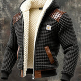 Velasco - Texturierte Jacke mit Leder