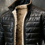 Gonzalo - Schwarze Daunenjacke mit Sherpa-Futter