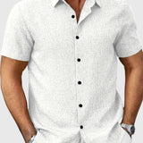 Santo | Leichte Kurzarmbluse aus Leinenmix