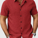 Santo | Leichte Kurzarmbluse aus Leinenmix