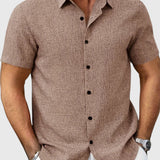 Santo | Leichte Kurzarmbluse aus Leinenmix