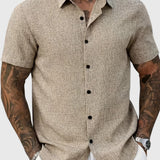 Santo | Leichte Kurzarmbluse aus Leinenmix