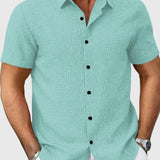 Santo | Leichte Kurzarmbluse aus Leinenmix