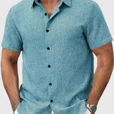 Santo | Leichte Kurzarmbluse aus Leinenmix